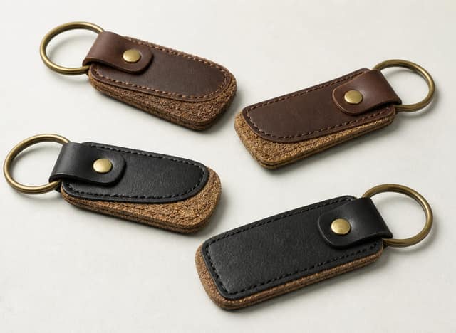 Coir Leather Keychain